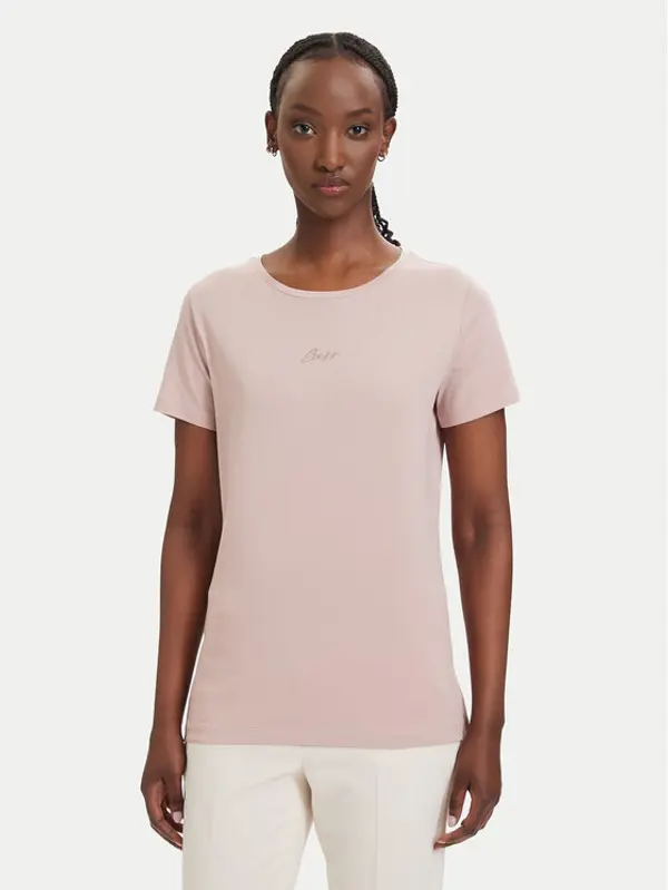Boss BOSS T-shirt C_Elove_embro 50554696 Svijetlo roza Slim Fit