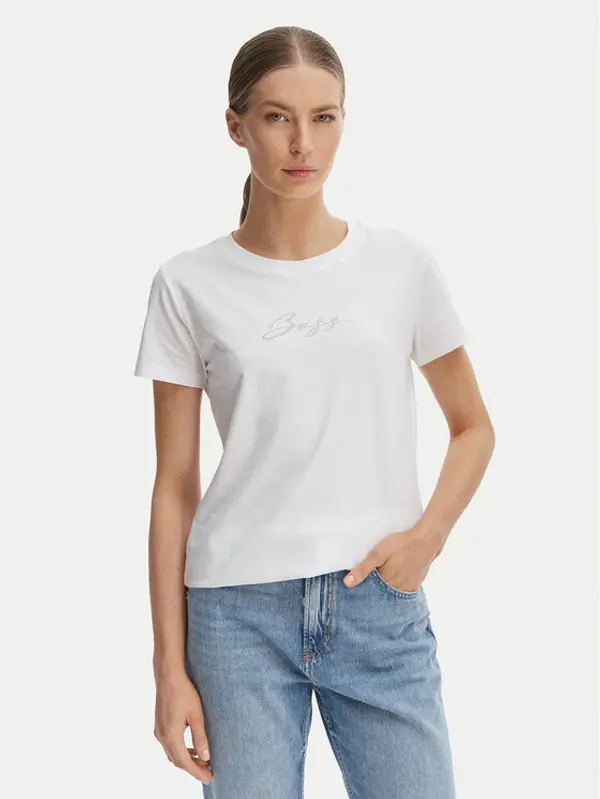 Boss BOSS T-shirt C_Esogo_2 50538826 Bež Regular Fit