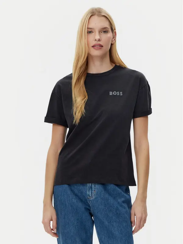 Boss BOSS T-shirt C_Evi_10 50535106 Crna Relaxed Fit