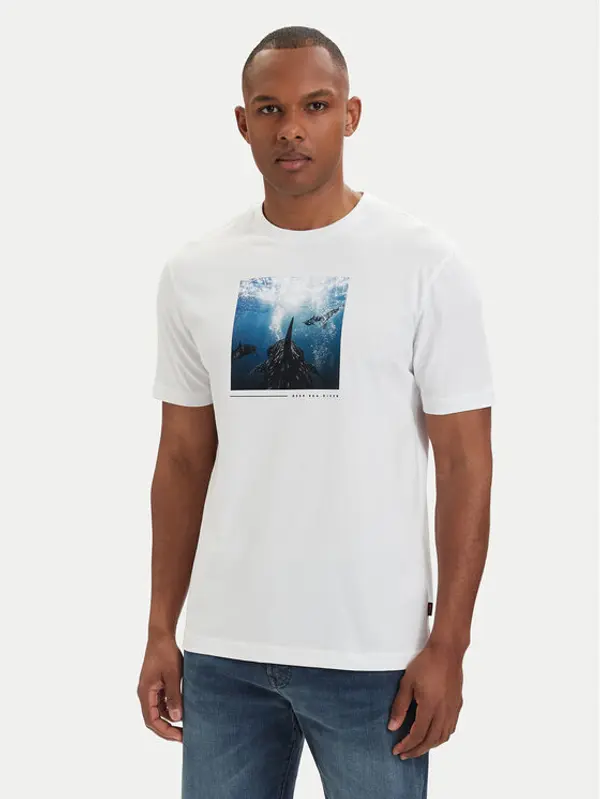 Boss BOSS T-shirt Creature 50561861 Krem Regular Fit