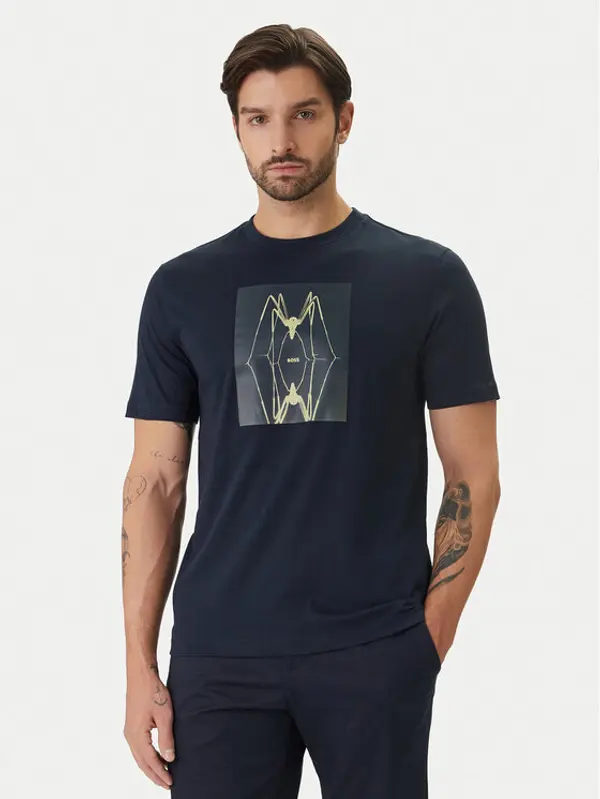 Boss BOSS T-shirt Creature 50561861 Tamnoplava Regular Fit