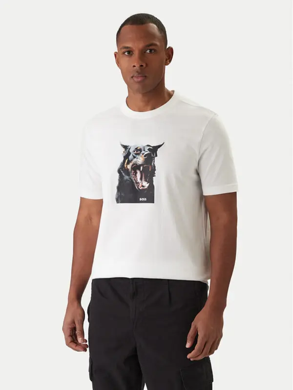 Boss BOSS T-shirt Dobermann 50558965 Bijela Regular Fit