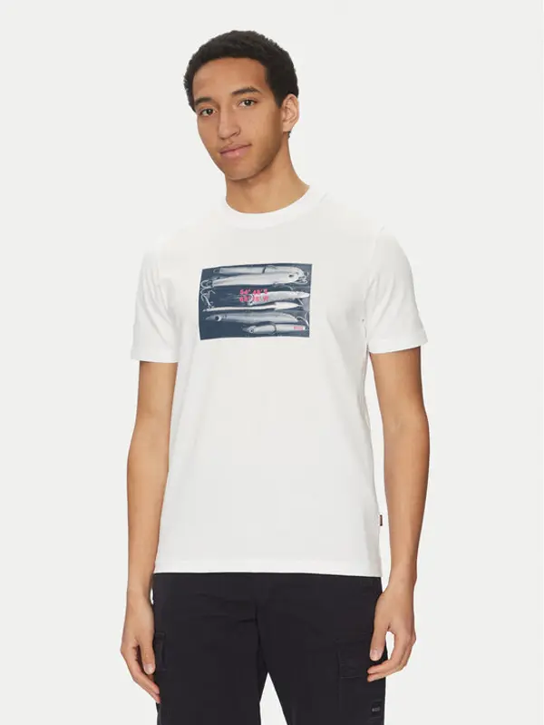 Boss BOSS T-shirt Dune 50539194 Écru Regular Fit
