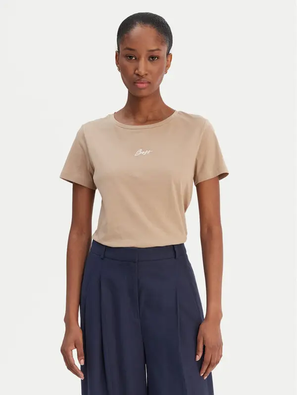 Boss BOSS T-shirt Elove 50554696 Smeđa Regular Fit
