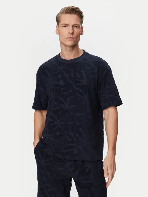 Boss BOSS T-shirt Flower 50559227 Tamnoplava Regular Fit