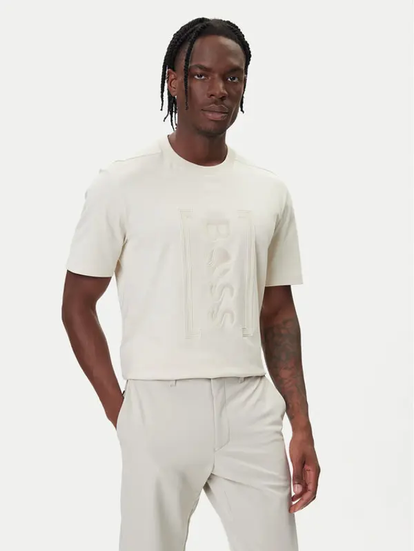 Boss BOSS T-shirt Iconic TL 50543905 Écru Relaxed Fit
