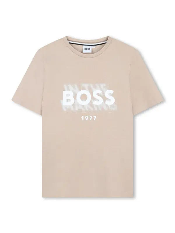 Boss BOSS T-shirt J52046 D Bež Regular Fit