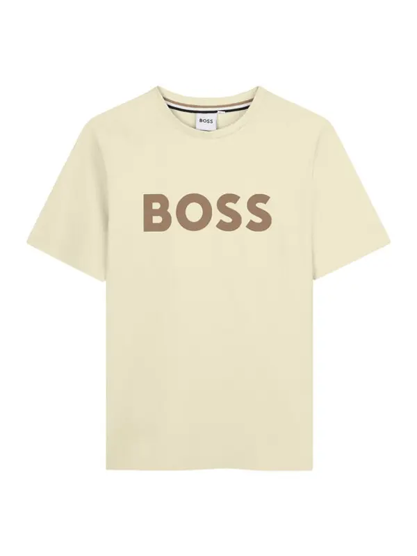 Boss BOSS T-shirt J52711 S Bež Regular Fit