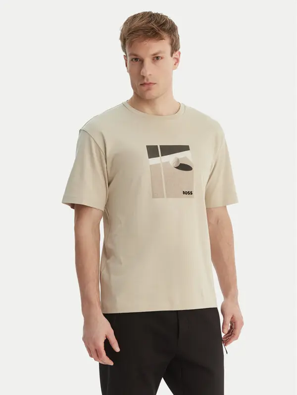 Boss BOSS T-shirt Join 50554365 Bež Regular Fit