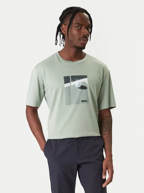 Boss BOSS T-shirt Join 50554365 Zelena Regular Fit