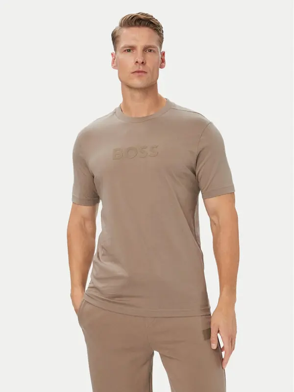 Boss BOSS T-shirt Logo 50553652 Tamno bež Regular Fit