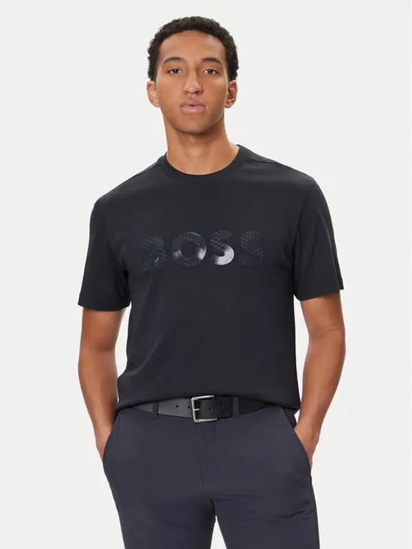 Boss BOSS T-shirt Mirror Iconic 50547940 Tamnoplava Relaxed Fit