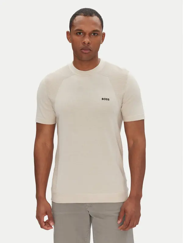 Boss BOSS T-shirt Momentum 50520683 Bež Regular Fit