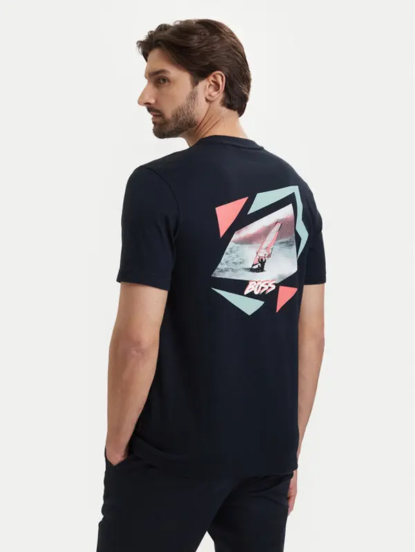 Boss BOSS T-shirt Movement 50561872 Tamnoplava Regular Fit