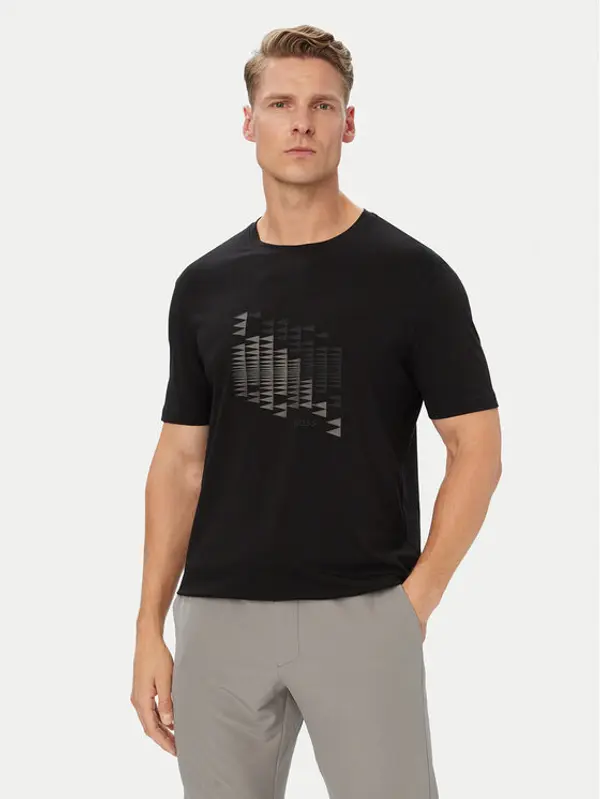 Boss BOSS T-shirt Network Flag 50566853 Crna Regular Fit