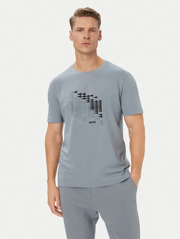 Boss BOSS T-shirt Network Flag 50566853 Siva Regular Fit