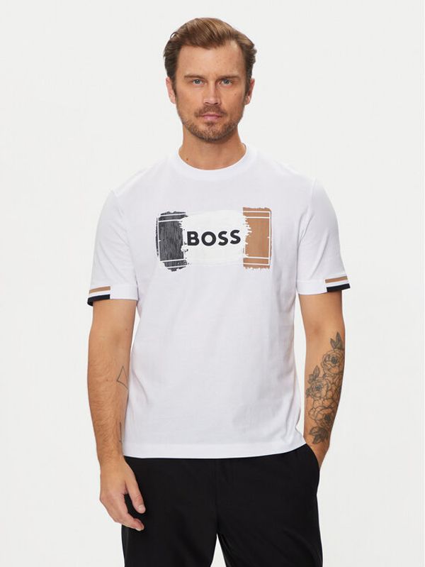 Boss Boss T-shirt Open 50531795 Bijela Regular Fit