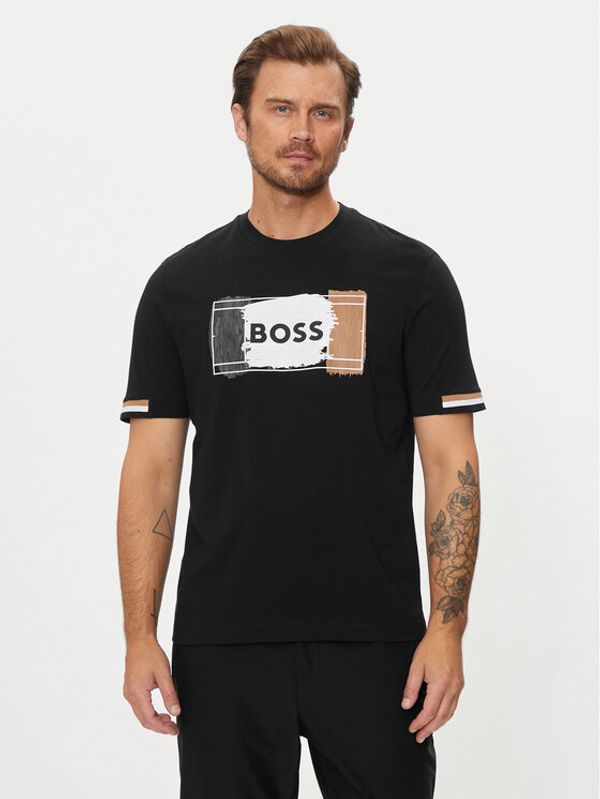 Boss Boss T-shirt Open 50531795 Crna Regular Fit
