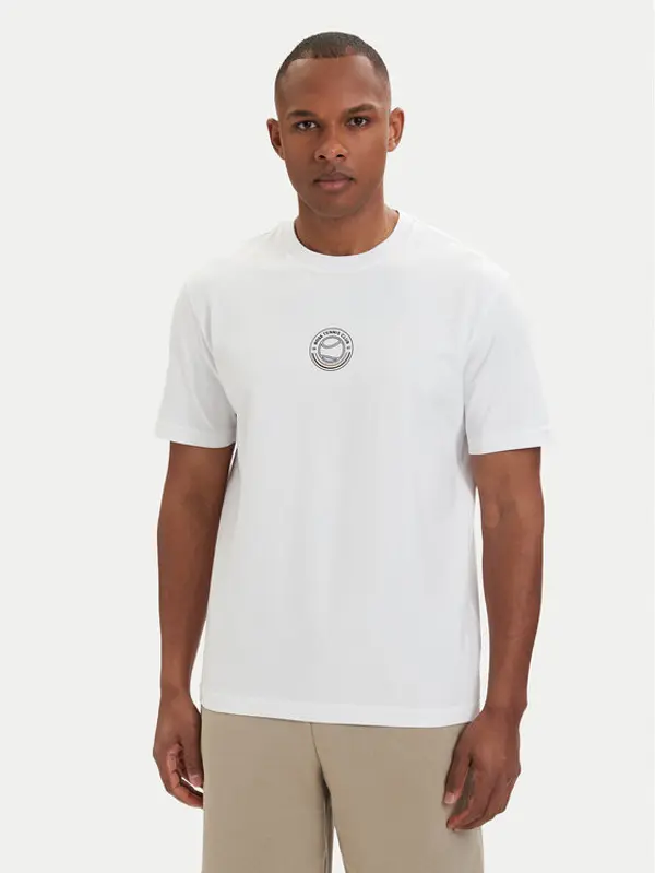 Boss BOSS T-shirt Open 50560293 Bijela Relaxed Fit