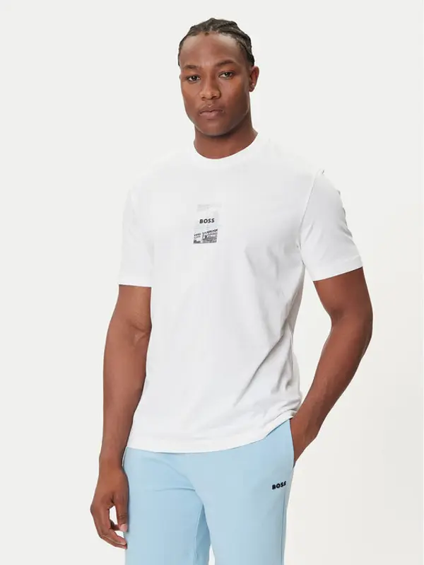 Boss BOSS T-shirt Photoprint 50545869 Bijela Relaxed Fit