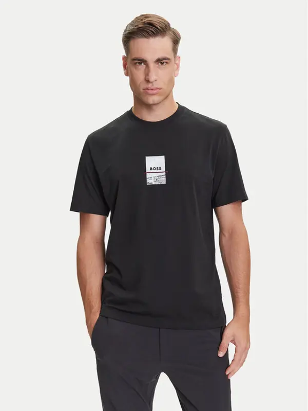 Boss BOSS T-shirt Photoprint 50545869 Crna Relaxed Fit