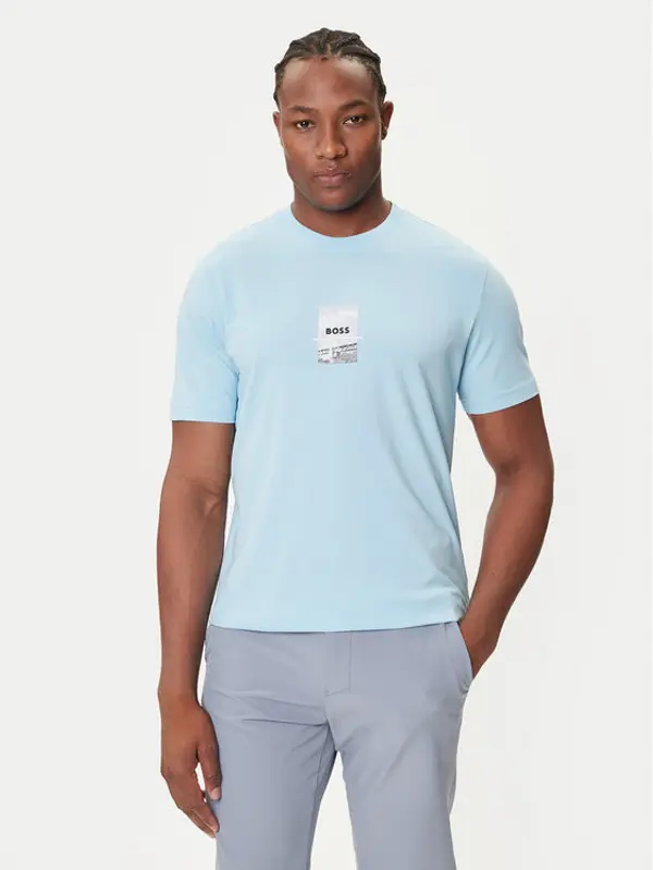 Boss BOSS T-shirt Photoprint 50545869 Svijetloplava Relaxed Fit