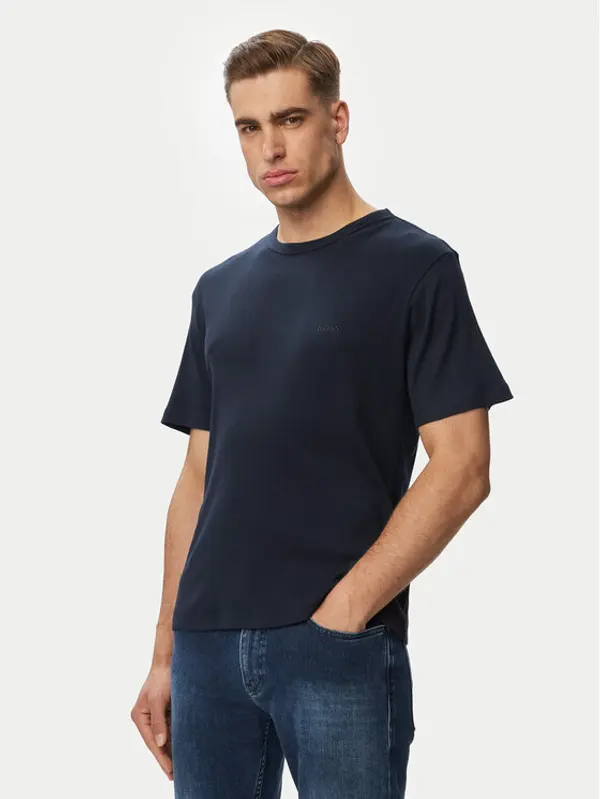 Boss BOSS T-shirt Rn 2P Rib 50563886 Plava Slim Fit