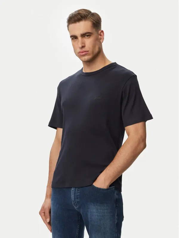 Boss BOSS T-shirt Rn 2P Rib 50563886 Plava Slim Fit