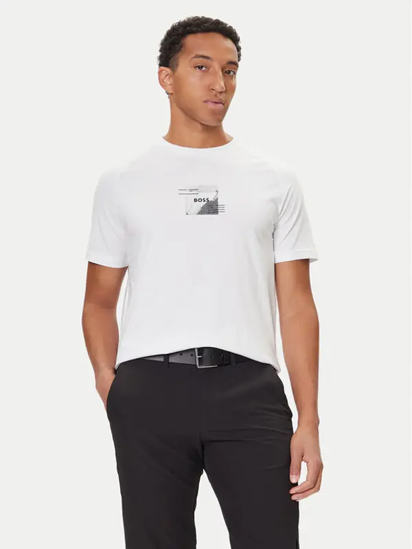 Boss BOSS T-shirt Stripe Zone 50548093 Bijela Relaxed Fit