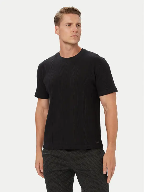 Boss BOSS T-shirt Structure 50540567 Crna Regular Fit