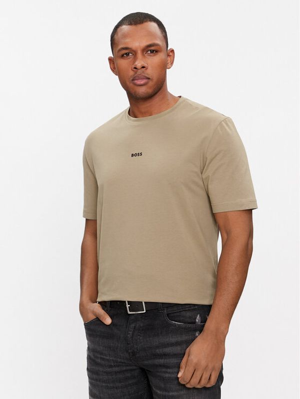 Boss Boss T-shirt Tchup 50473278 Bež Relaxed Fit
