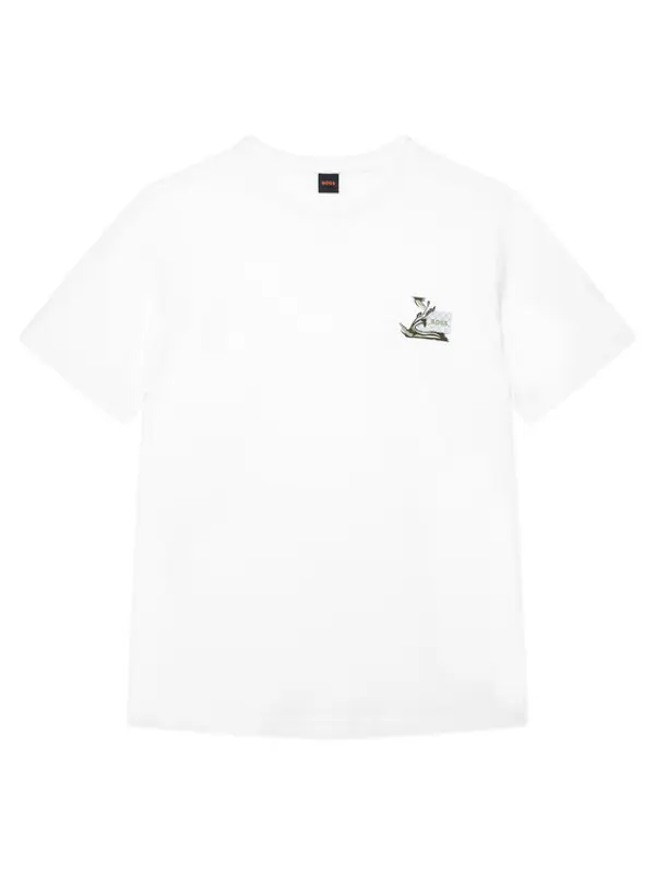 Boss BOSS T-shirt Te Blueprint 50566628 Bijela Regular Fit