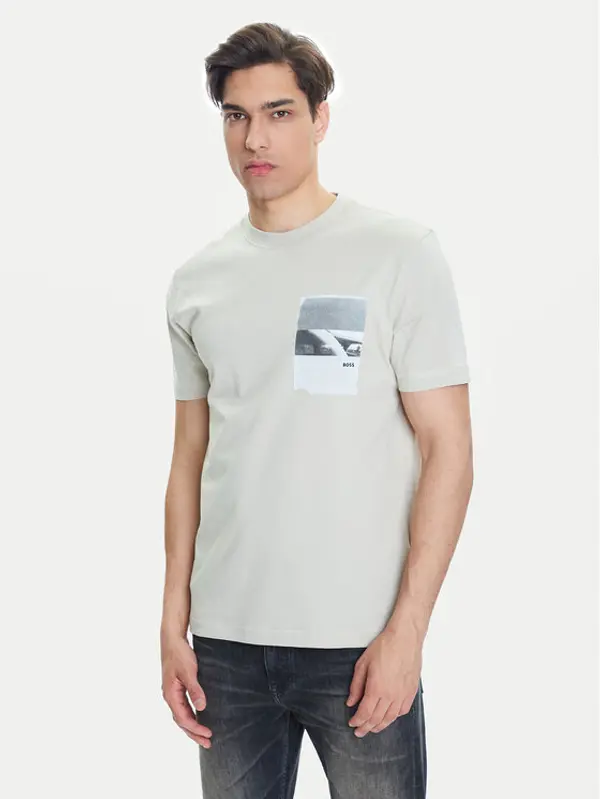 Boss BOSS T-shirt Te_Container 50546920 Bež Regular Fit