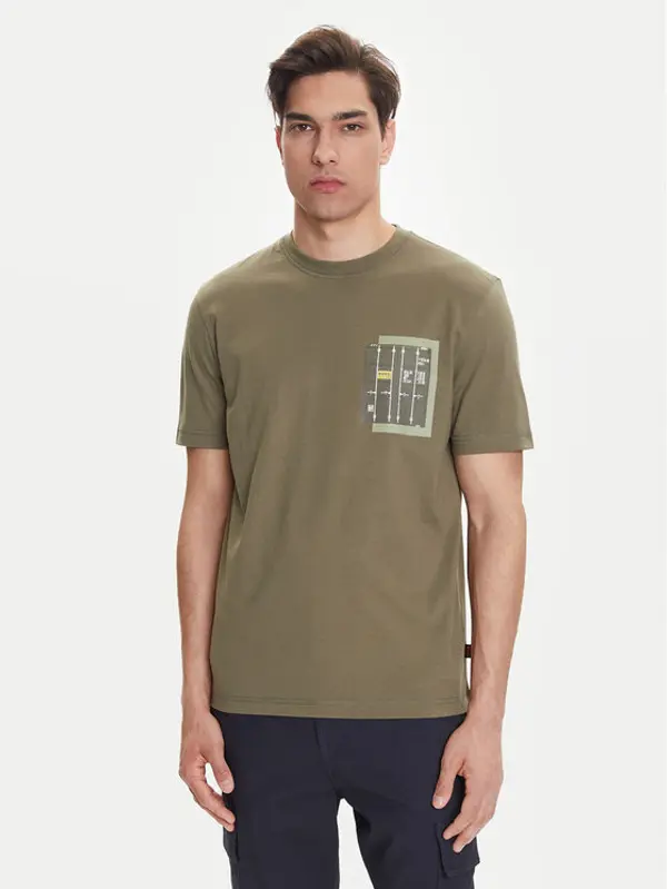 Boss BOSS T-shirt Te_Container 50546920 Zelena Regular Fit
