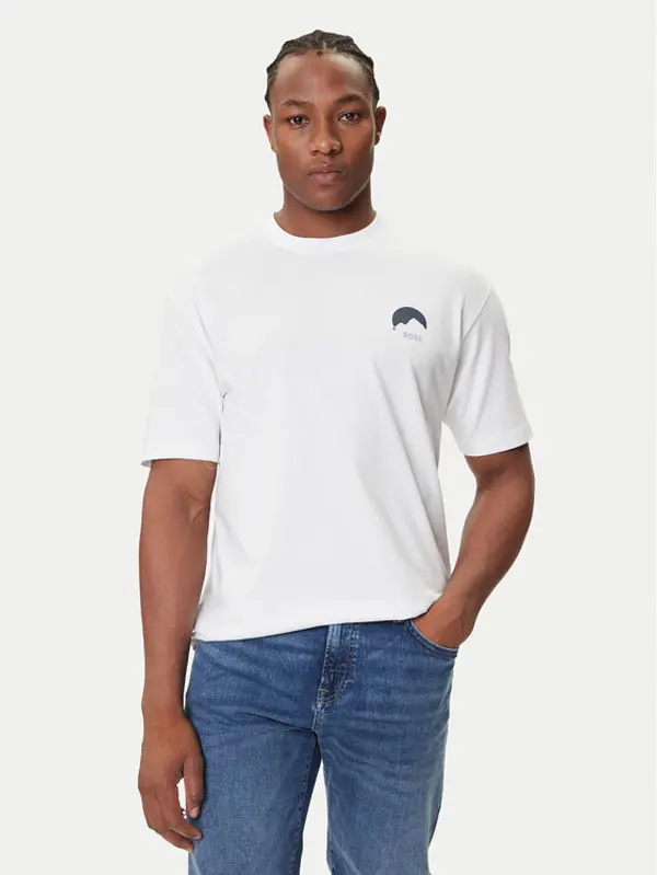 Boss BOSS T-shirt Te_Move 50547087 Bijela Relaxed Fit