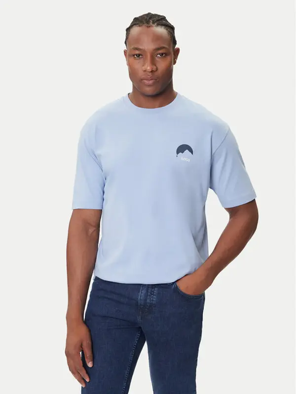 Boss BOSS T-shirt Te_Move 50547087 Svijetloplava Relaxed Fit
