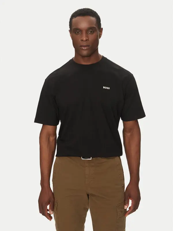 Boss BOSS T-shirt Te_Surfaceshort 50534925 Crna Relaxed Fit