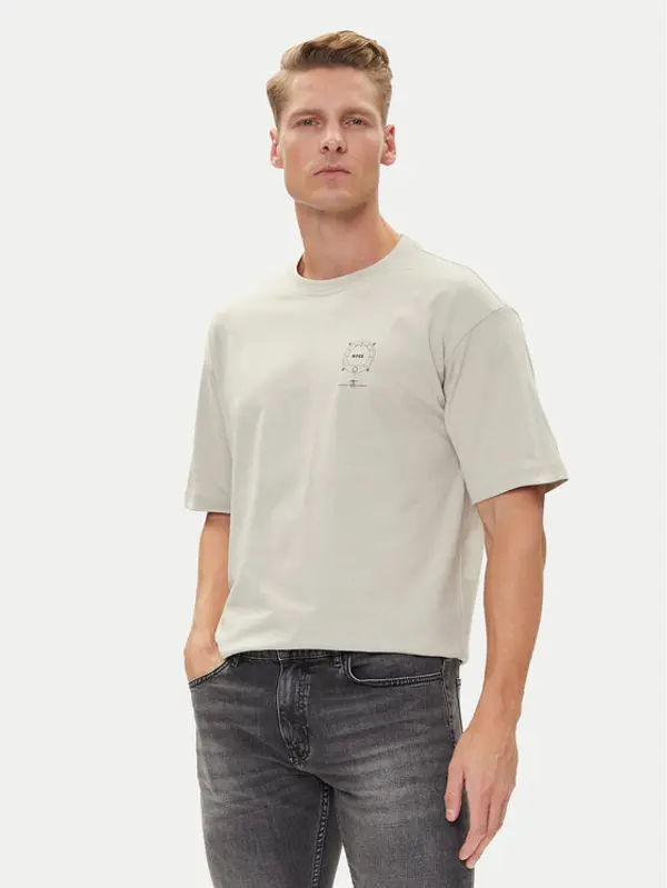 Boss BOSS T-shirt Te_Voyage 50546370 Bež Relaxed Fit