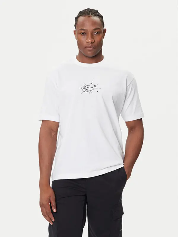 Boss BOSS T-shirt Te_Voyage 50546370 Bijela Relaxed Fit