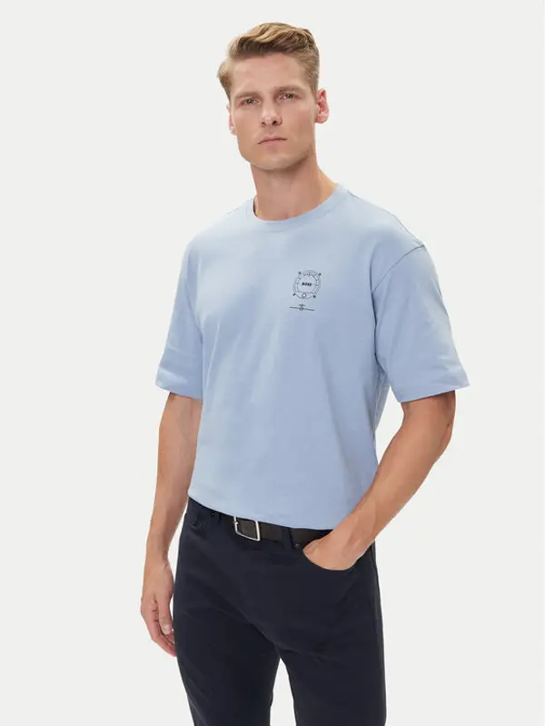 Boss BOSS T-shirt Te_Voyage 50546370 Plava Relaxed Fit