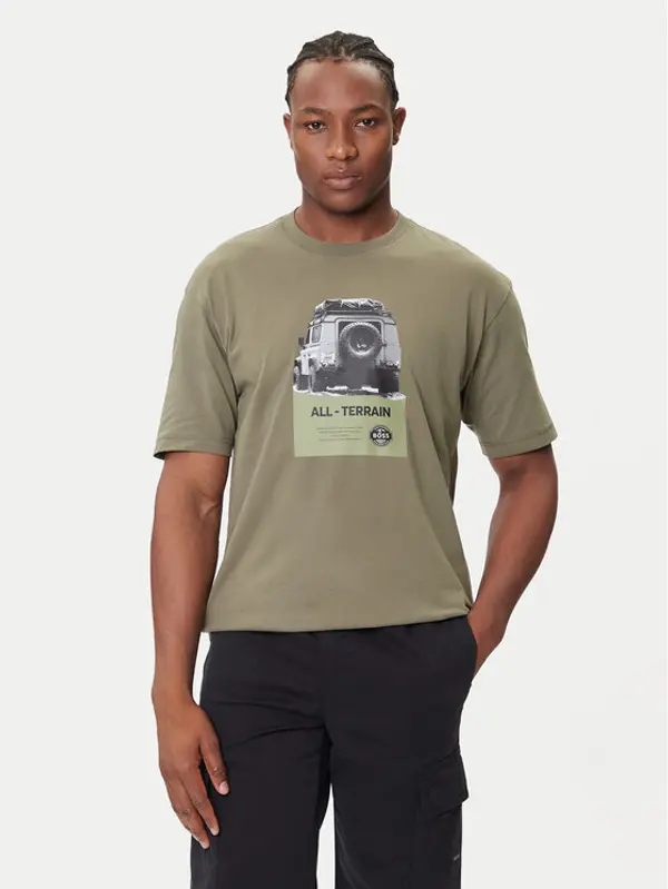 Boss BOSS T-shirt Te_Wagon 50546958 Zelena Relaxed Fit