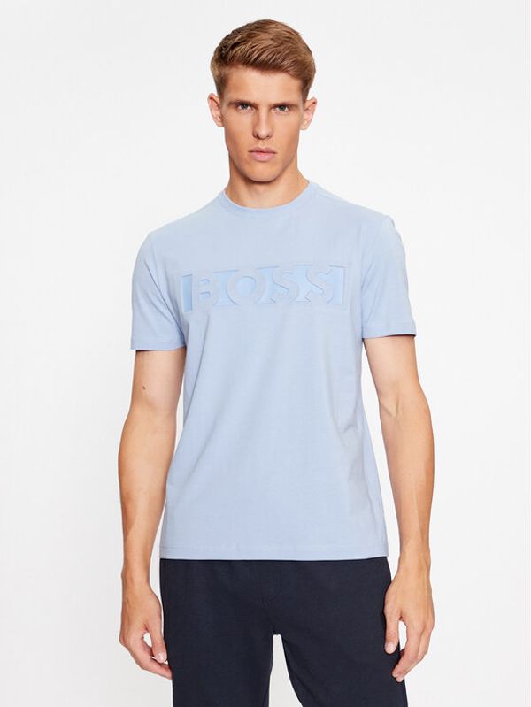 Boss Boss T-shirt Tee 4 50501235 Svijetloplava Regular Fit