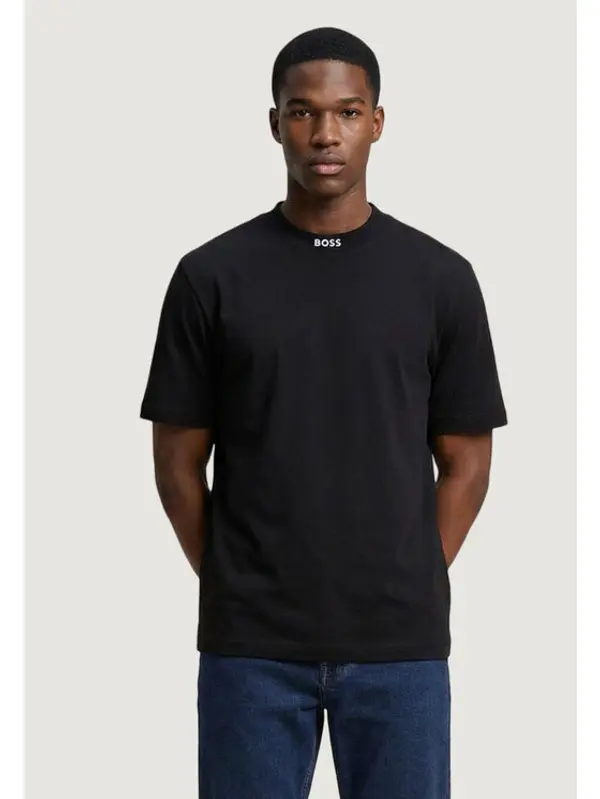 Boss BOSS T-shirt Tee Collar 10279542 Crna Casual Fit