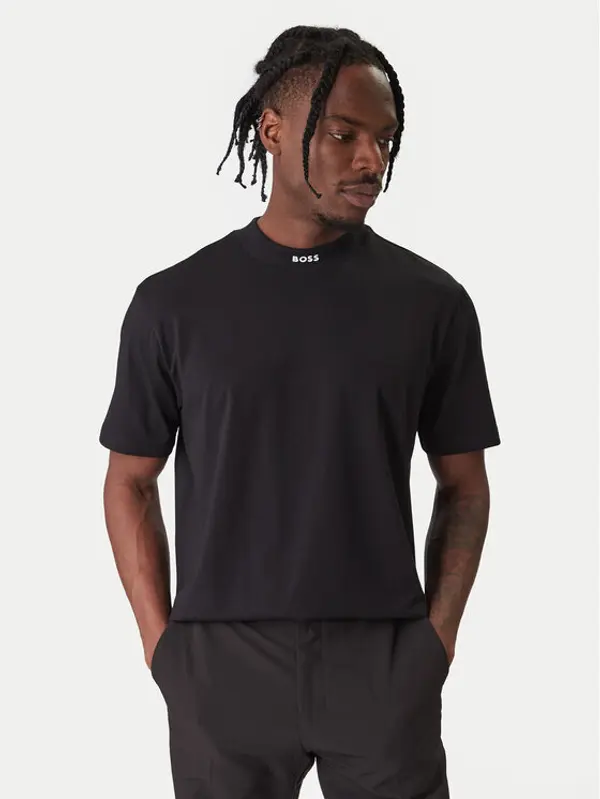 Boss BOSS T-shirt Tee Collar 50555527 Crna Regular Fit