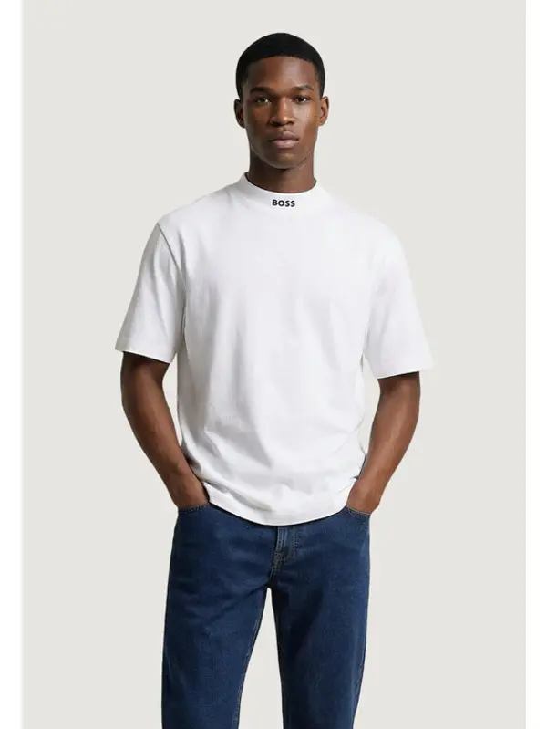Boss BOSS T-shirt Tee Collar 50562120 Bijela Relaxed Fit