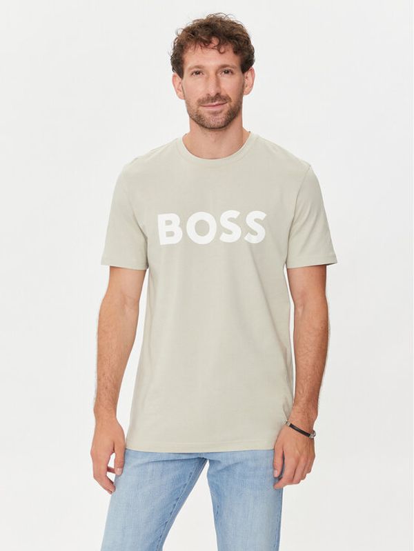 Boss Boss T-shirt Thinking 1 50481923 Bež Regular Fit
