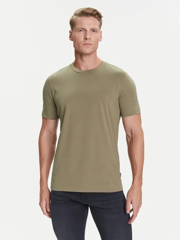 Boss BOSS T-shirt Thompson 01 Zelena Regular Fit