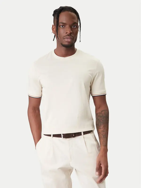 Boss BOSS T-shirt Thompson 04 50501097 Écru Regular Fit
