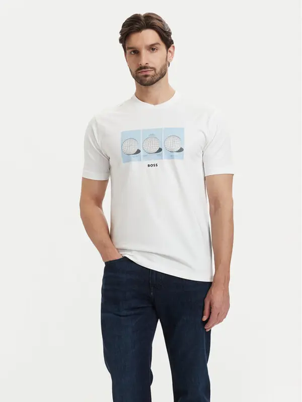 Boss BOSS T-shirt Ts Terrace Photo 50559353 Bijela Relaxed Fit