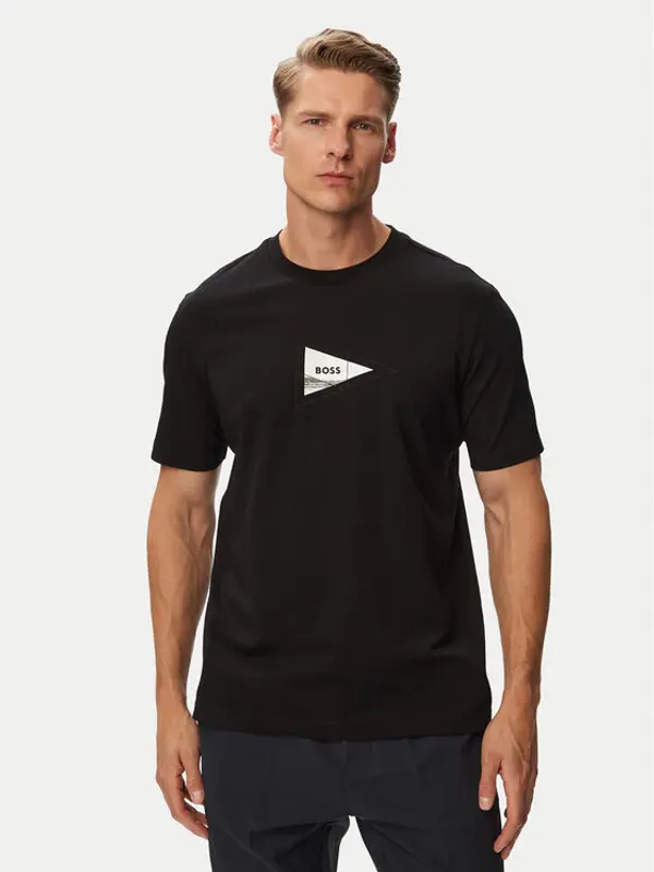 Boss BOSS T-shirt TS_Network Photo 50564740 Crna Regular Fit
